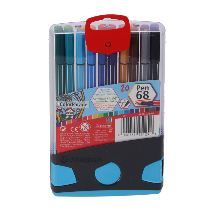 Stabilo Pen 68 Colorparade Antraciet/Lichtblauw 20 Kleuren - Afbeelding 4