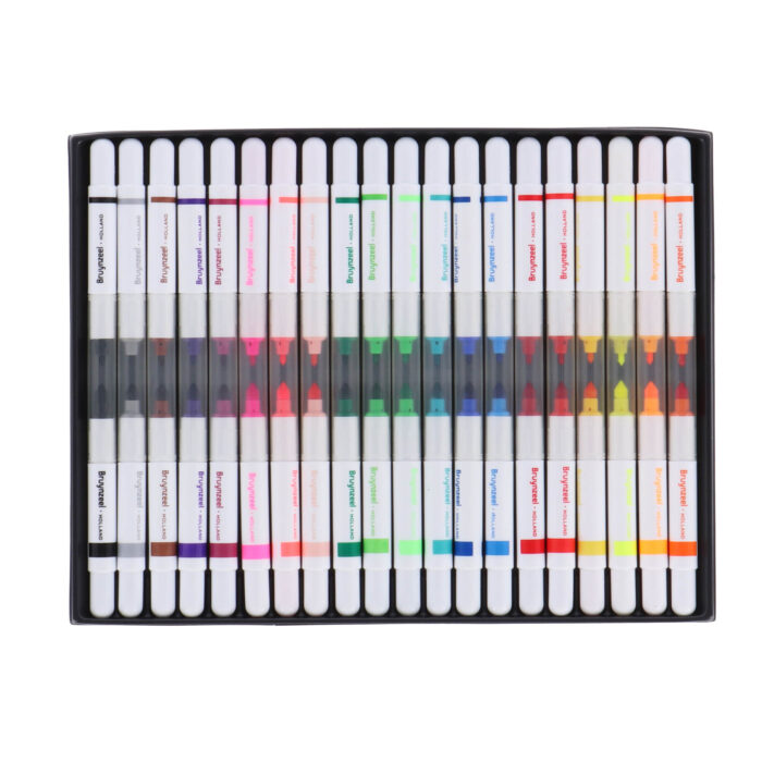 Dubbelpunters Viltstiften Bruynzeel 20 Stuks - Afbeelding 2