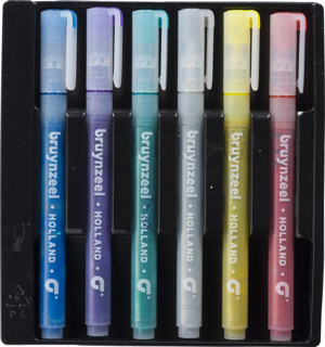 Glitter Viltstiften Bruynzeel 6 Stuks - Afbeelding 2