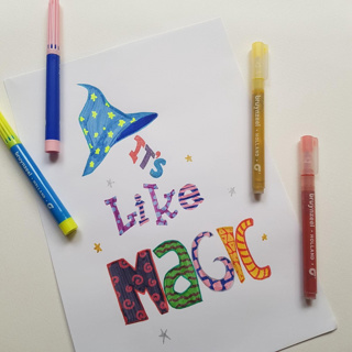 Glitter Viltstiften Bruynzeel 6 Stuks - Afbeelding 4