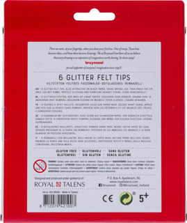 Glitter Viltstiften Bruynzeel 6 Stuks - Afbeelding 5