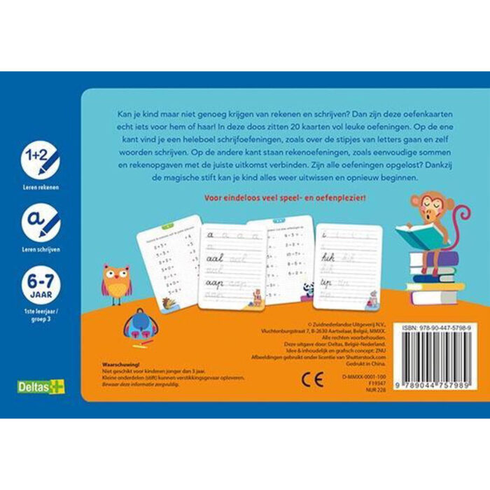 Oefenkaarten Met Uitwisbere Stift Rekenen En Schrijven 6-8 Jaar - Afbeelding 2