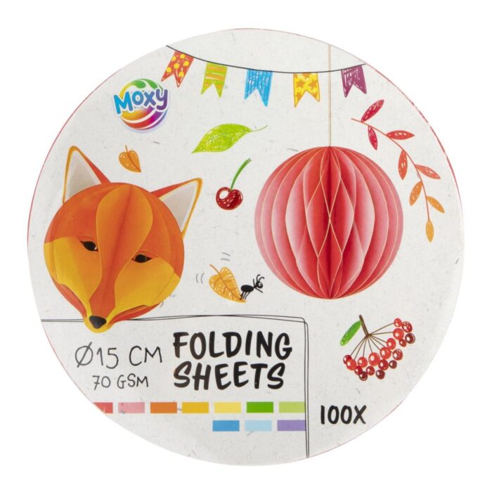 Vouwblaadjes Rond 15 Cm 100 Stuks 10 kleuren