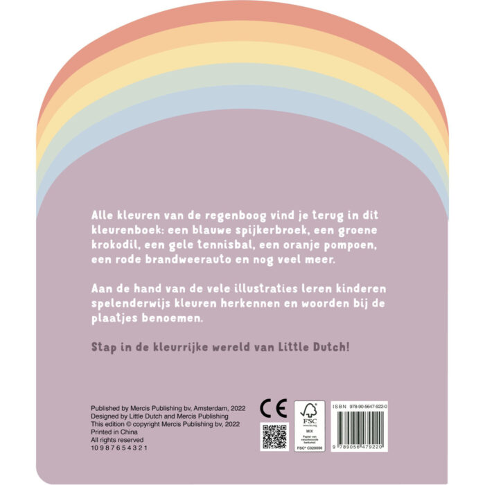 Boek Little Dutch Regenboog Kleurenboek Karton - Afbeelding 4