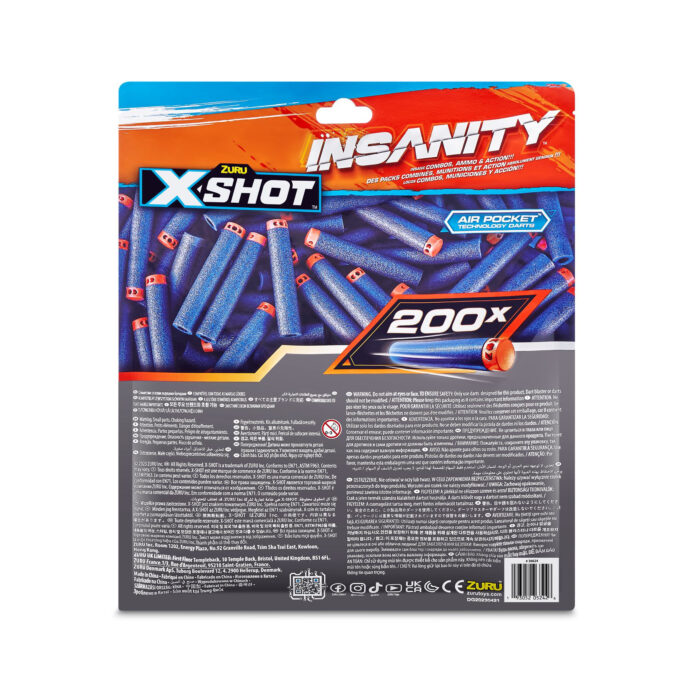 Zuru X-Shot insanity 200 darts pack refill - Afbeelding 5