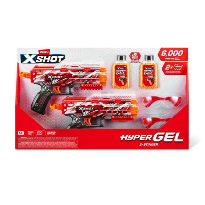 X-Shot hyper gel pistool set 2 personen - Afbeelding 2