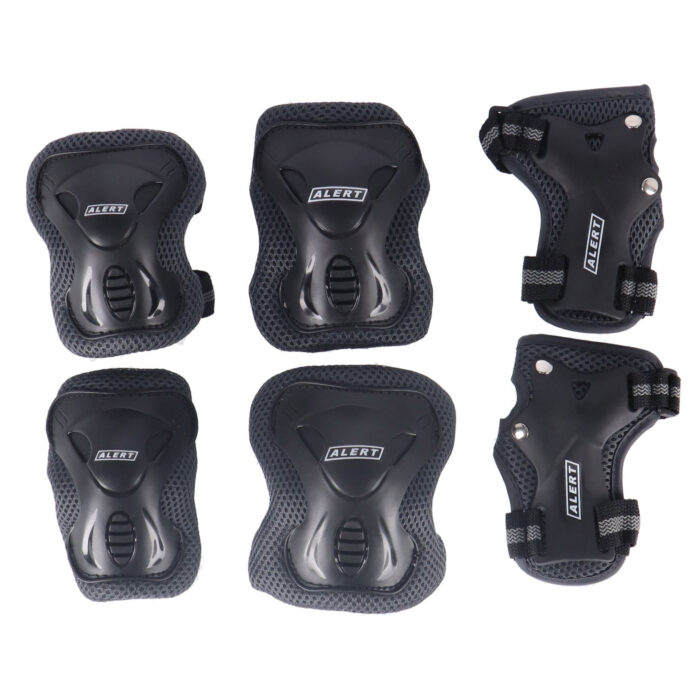Alert Sport Skate Beschermset Kinderen 3 Delig (Maat S) Zwart - Afbeelding 4