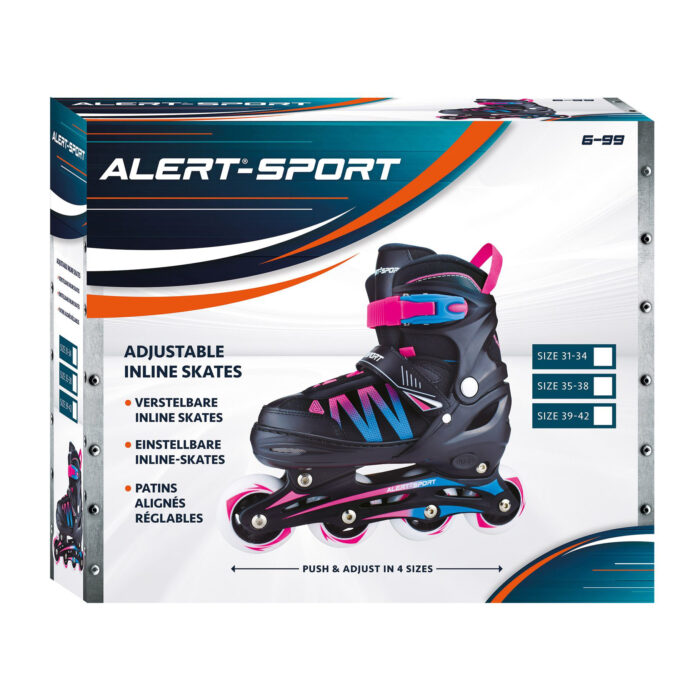 Alert Sport Inline Skates / Skeelers Roze (Maat 35-38) - Afbeelding 2