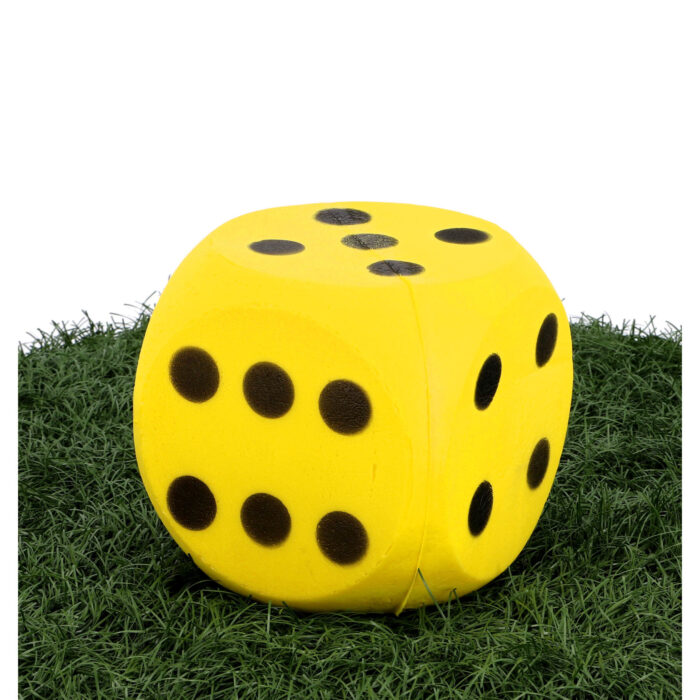 Dobbelsteen Bal Soft Geel 16 Cm - Afbeelding 3