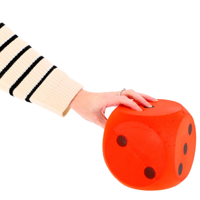 Dobbelsteen Bal Soft Rood 16 Cm - Afbeelding 3