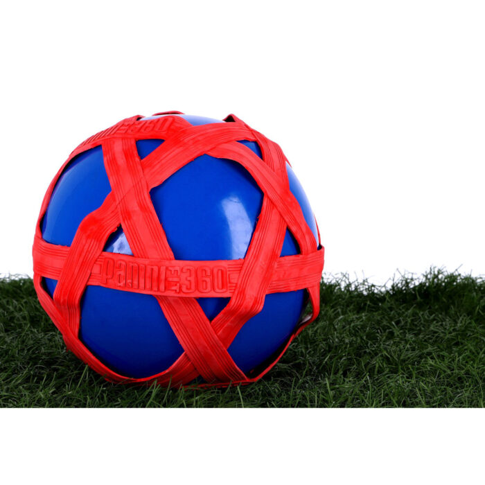 Blauwe Crossbal met Rode Rubberband - Afbeelding 2