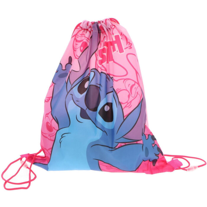 Stitch gym-zwemtas roze 40x35 cm - Afbeelding 2