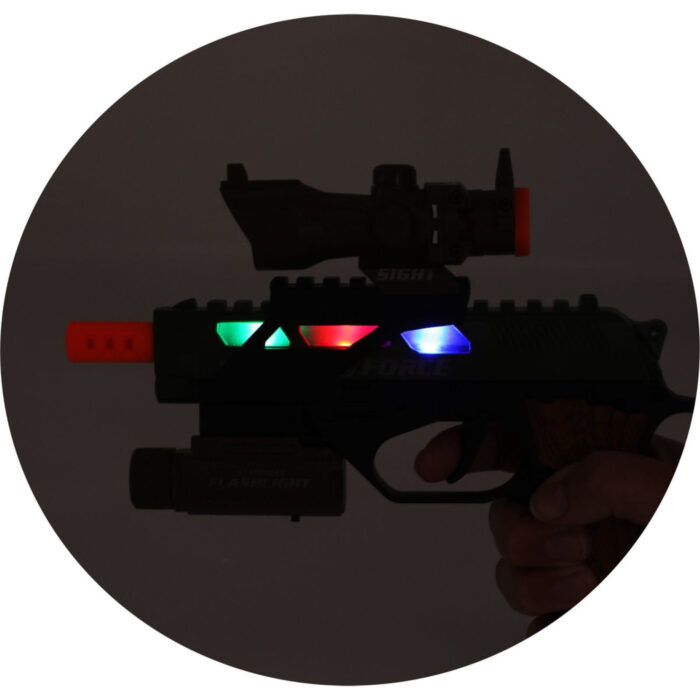 Alfafox Militair pistool met demper en zaklamp en licht en geluid - Afbeelding 5