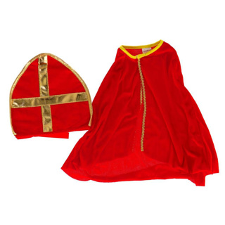 Verkleedset Sinterklaas Cape Met Mijter 1 Maat - Afbeelding 3
