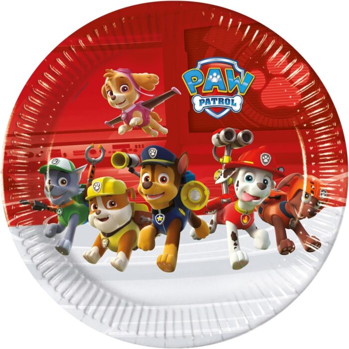 Paw Patrol Ready For Action Bordjes 8 Stuks 23cm