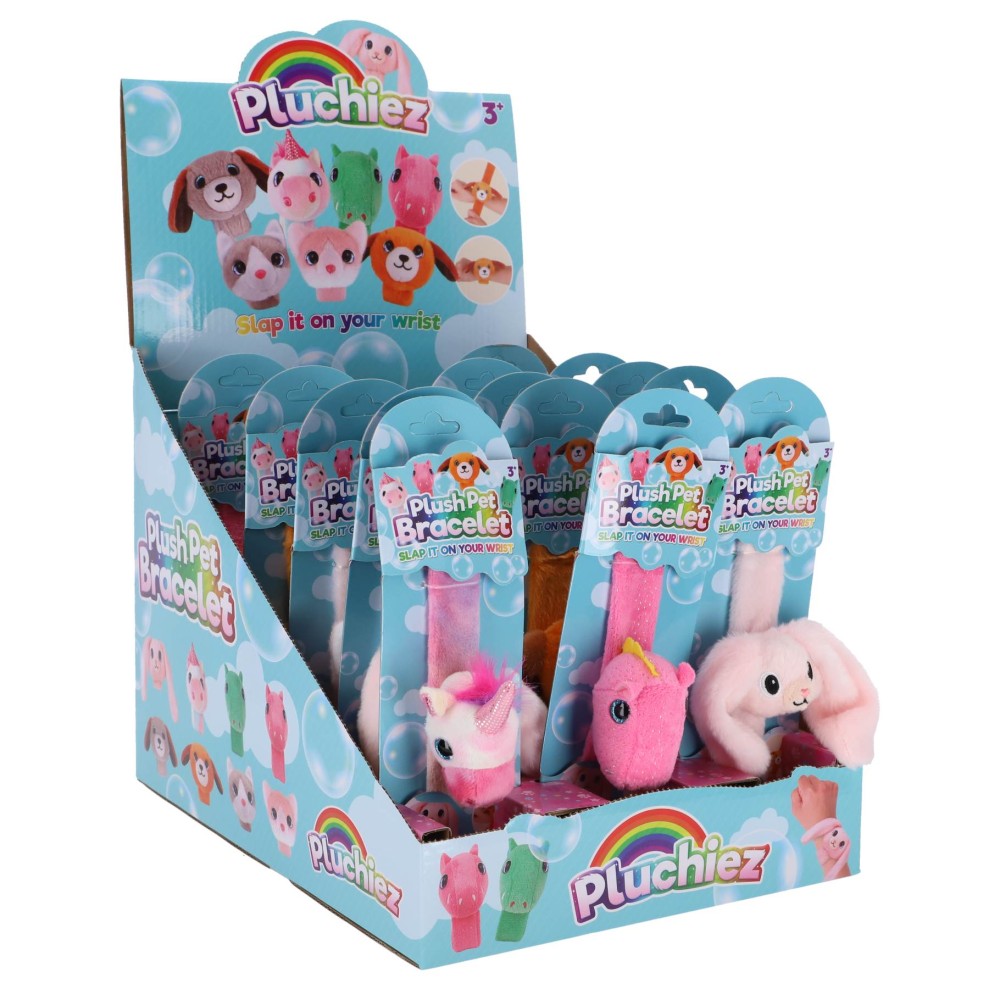 Pluchiez klap armbandje 8 assorti