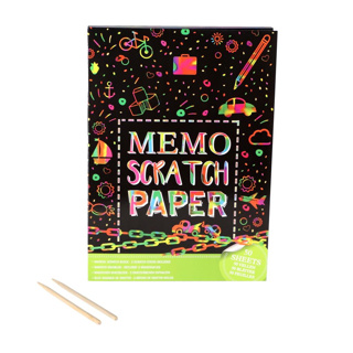 Memo Papier Scratch A4 50 Vel+2 Pennen - Afbeelding 2
