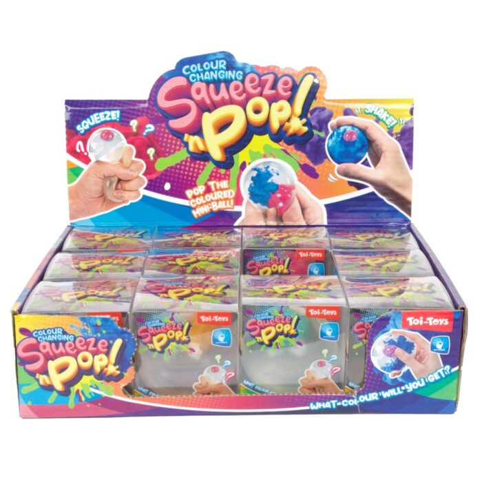 FUN Knijpbal Color Surprise 6 Cm 6 Assorti