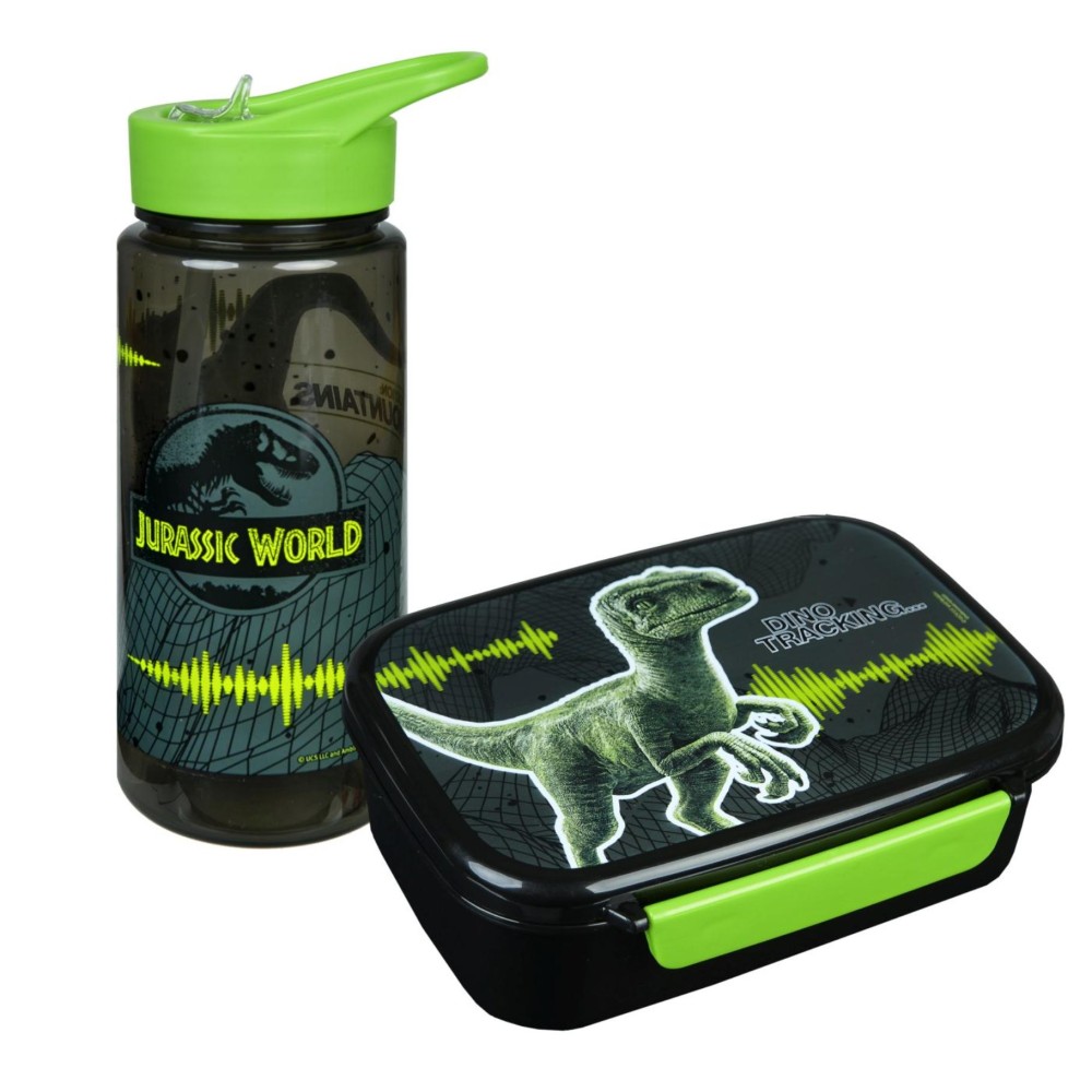 Jurrasic world set broodtrommel en drinkfles