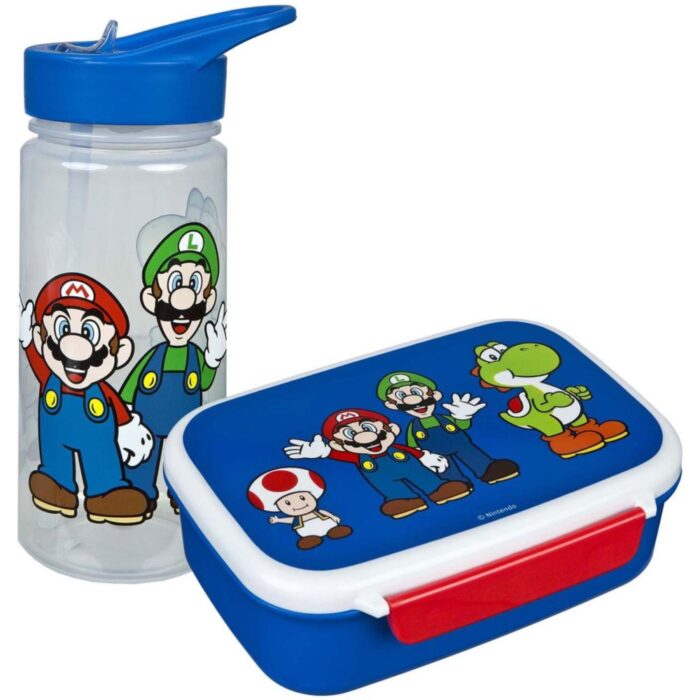 Super mario set broodtrommel en drinkfles