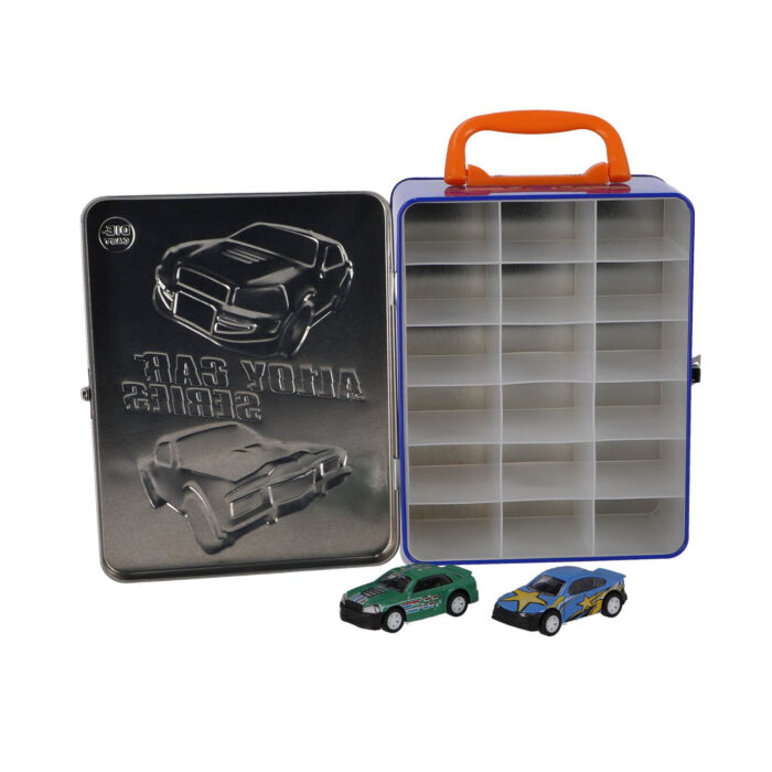 Opbergbox metaal met 2 diecast freewheel auto's - Afbeelding 2