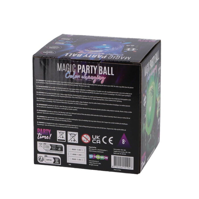 Party Time Magische party bal met disco effect en afstandsbediening - Afbeelding 2