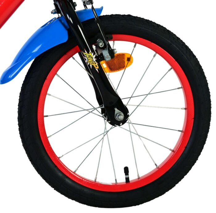 Spider-Man Kinderfiets - Jongens - 16 inch - Blauw/Rood - Twee handremmen - Afbeelding 3