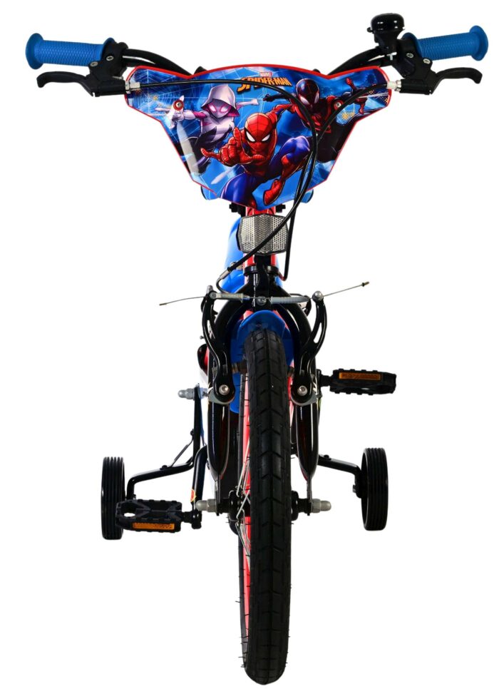 Spider-Man Kinderfiets - Jongens - 16 inch - Blauw/Rood - Twee handremmen - Afbeelding 6