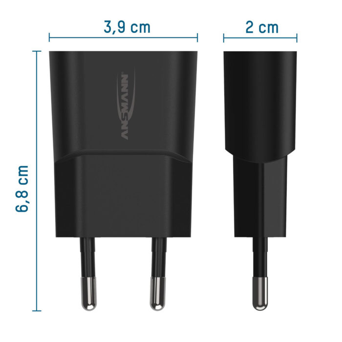 Ansmann telefoonoplader-blokje usb-a zwart - Afbeelding 4