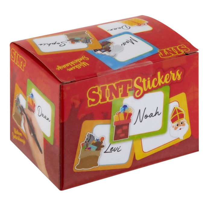 Sint cadeau stickers 50 stuks assorti - Afbeelding 3
