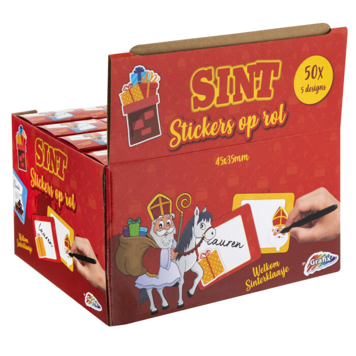 Sint cadeau stickers 50 stuks assorti - Afbeelding 5
