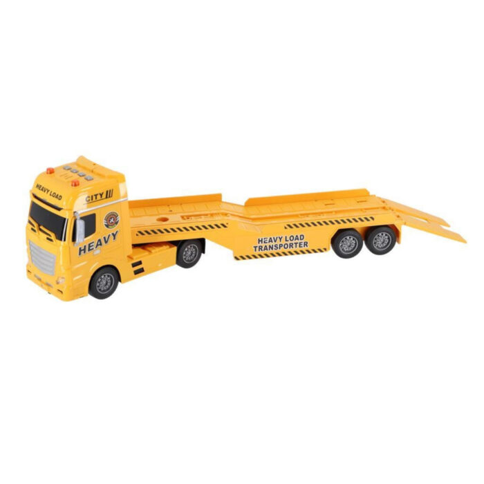 Rapid Wheels Autotransporter bouwvoertuigen met licht en geluid en frictie - Afbeelding 3