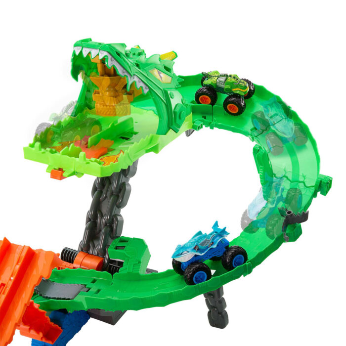 Hot Wheels monster track sharks vs dino  dragon trackset - Afbeelding 3