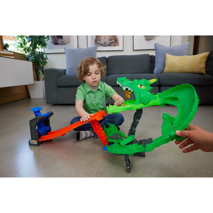 Hot Wheels monster track sharks vs dino  dragon trackset - Afbeelding 6