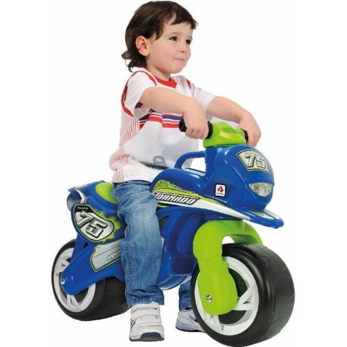 Injusa loopfiguur bike Tornado blauw/groen - Afbeelding 4