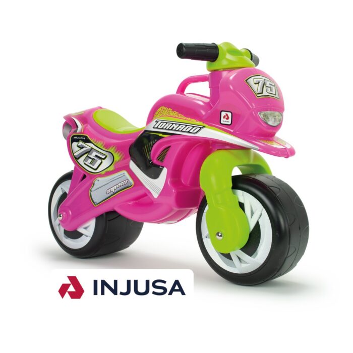 Injusa Loopfiets Motor Tornado Roze