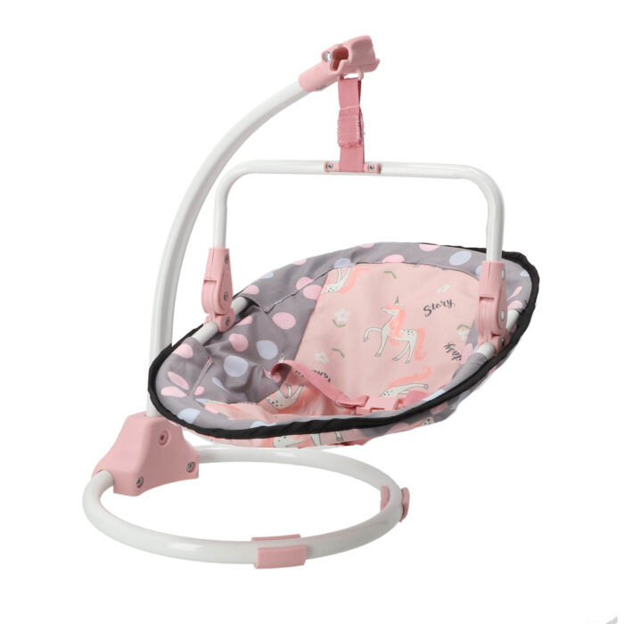 Poppenstoel 3 in 1 grijs/roze 42x40x40 cm - Afbeelding 5