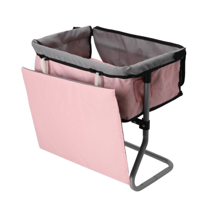 Poppen verzorgingstafel grijs/roze39x25x39cm - Afbeelding 3