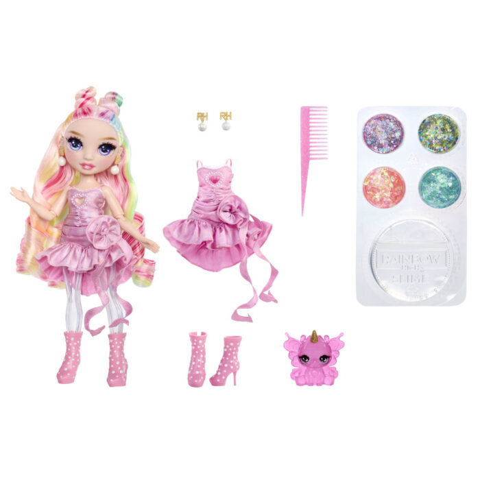 Rainbow High Rainbow Shimmers With Slime Fashion Doll Bella (Pink) - Afbeelding 3