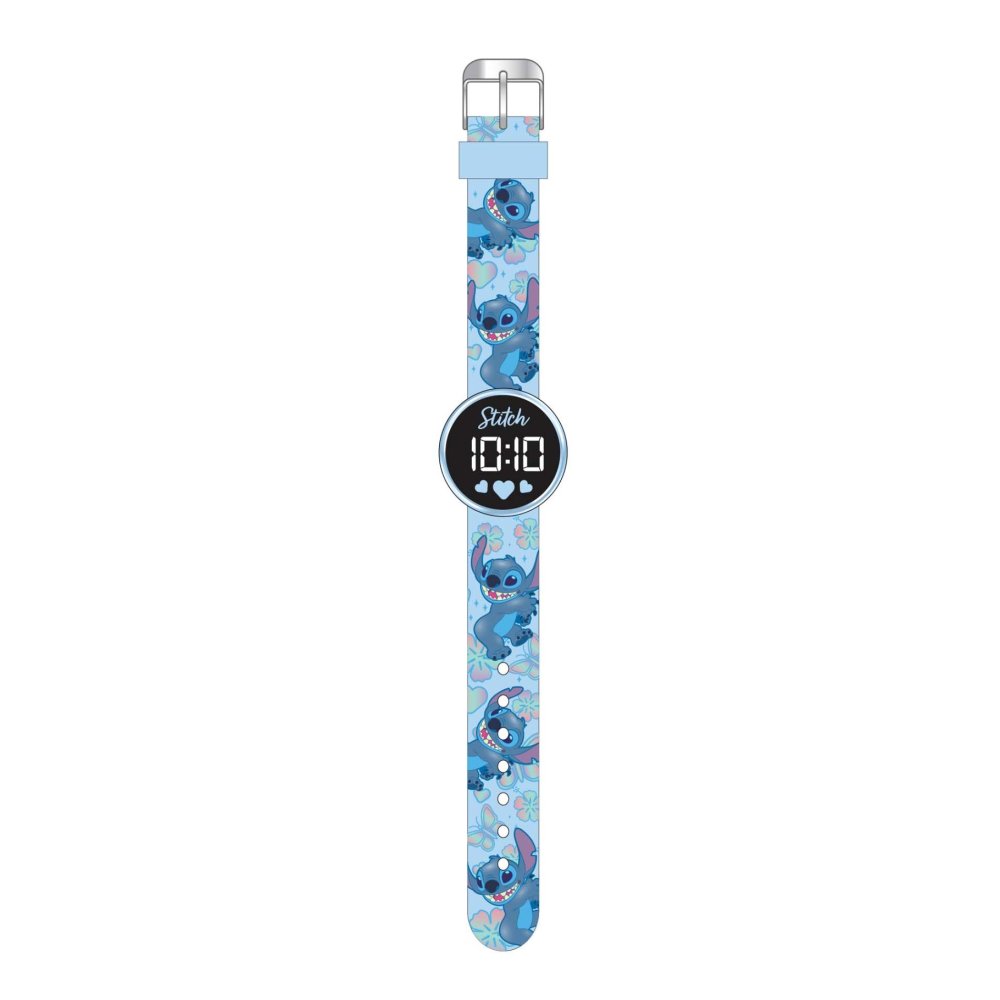 Stitch horloge LED rond