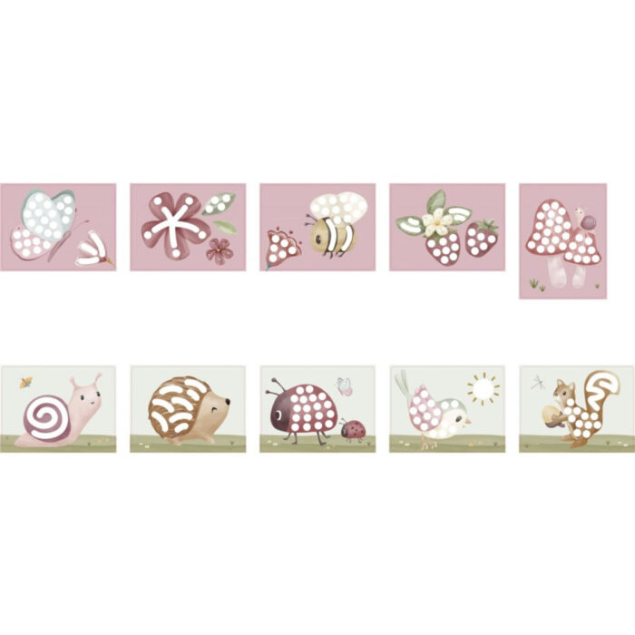 Little Dutch vingerverf Fairy Garden roze  14-delig - Afbeelding 3