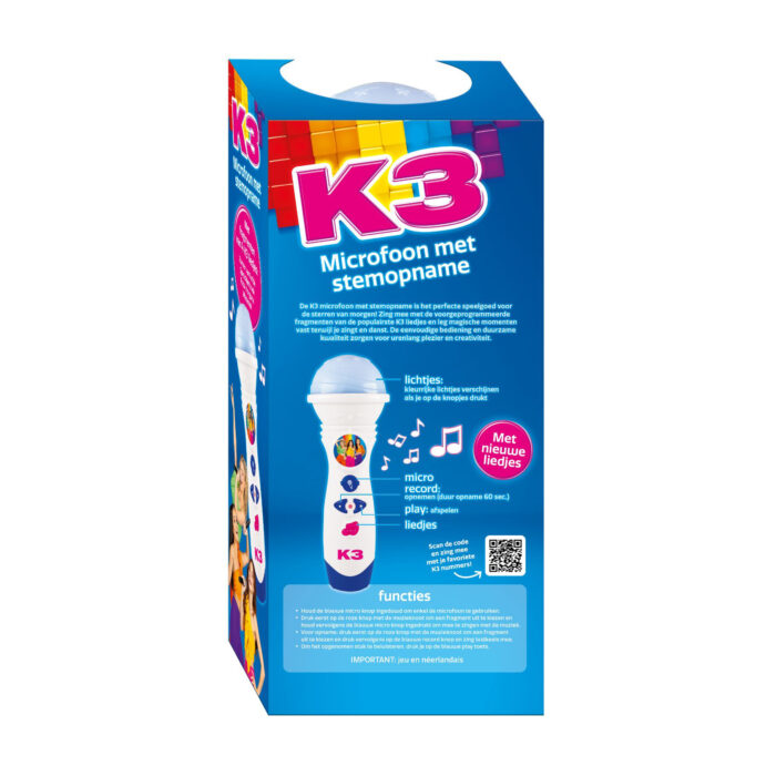 K3 Microfoon Met Stemopname Alle Kleuren - Afbeelding 3