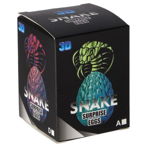 3D surprise ei met slang of draak assorti