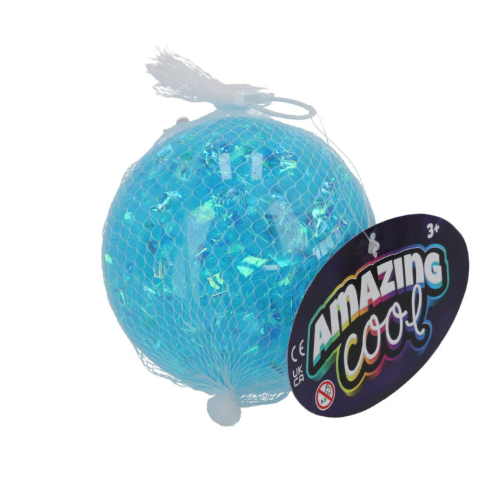 Amazing Cool stuiterbal glitter met lampje 10 cm assorti - Afbeelding 2