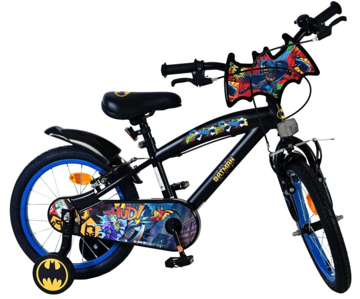 Batman Kinderfiets - Jongens - 16 inch - Zwart - 2 handremmen - Afbeelding 10