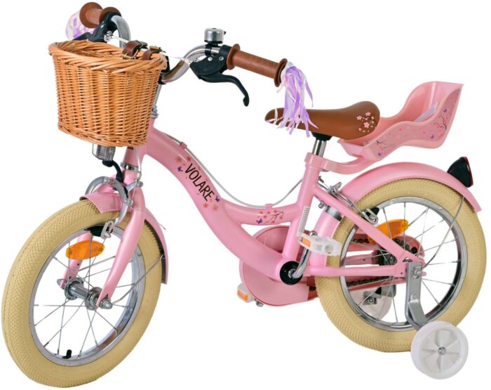 Volare Blossom Kinderfiets - Meisjes - 14 inch - Roze - Twee Handremmen - Afbeelding 9