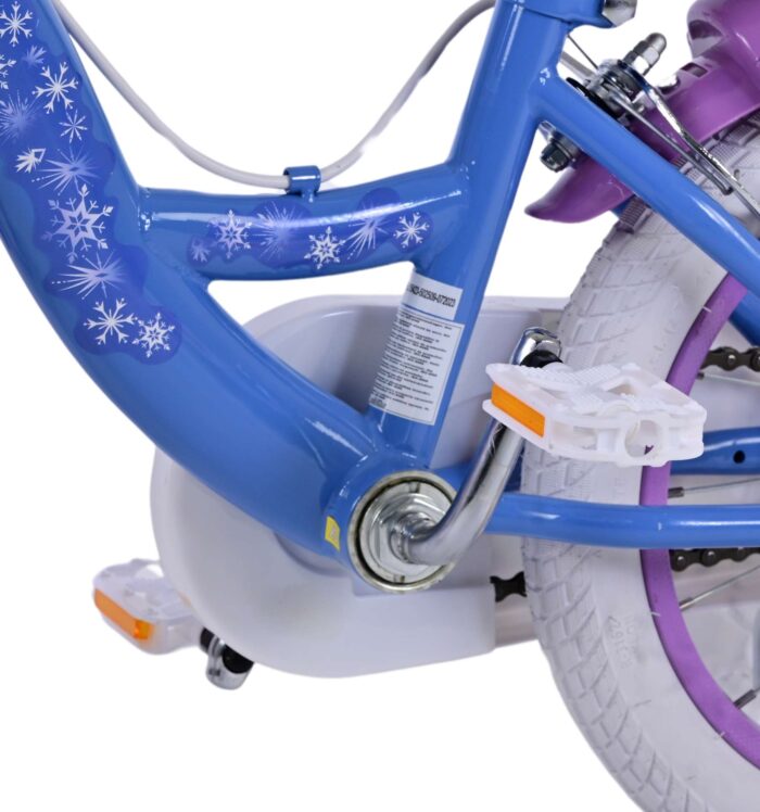 Disney Frozen 2 Kinderfiets - Meisjes - 14 inch - Blauw/Paars - Twee handremmen - Afbeelding 2