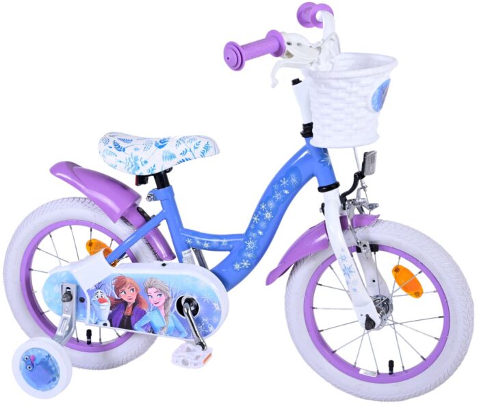 Disney Frozen 2 Kinderfiets - Meisjes - 14 inch - Blauw/Paars - Afbeelding 2
