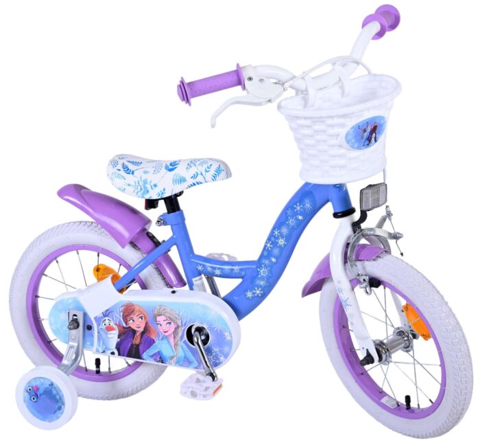 Disney Frozen 2 Kinderfiets - Meisjes - 14 inch - Blauw/Paars - Afbeelding 3