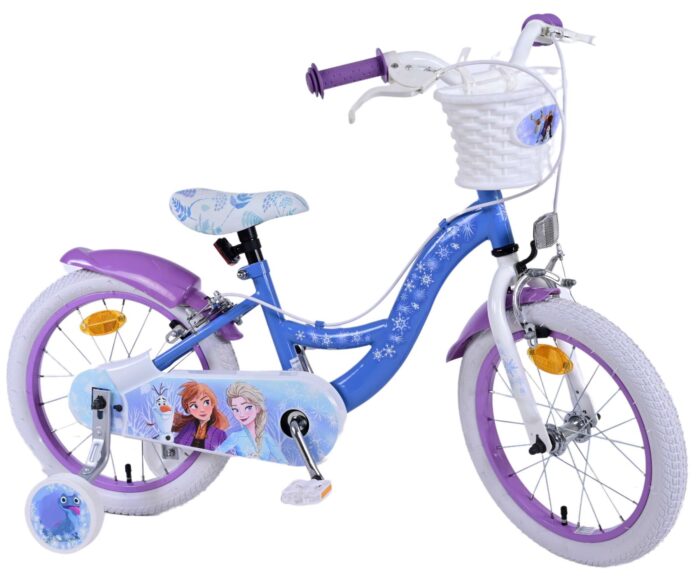 Disney Frozen 2 Kinderfiets - Meisjes - 16 inch - Blauw/Paars - Twee handremmen - Afbeelding 10